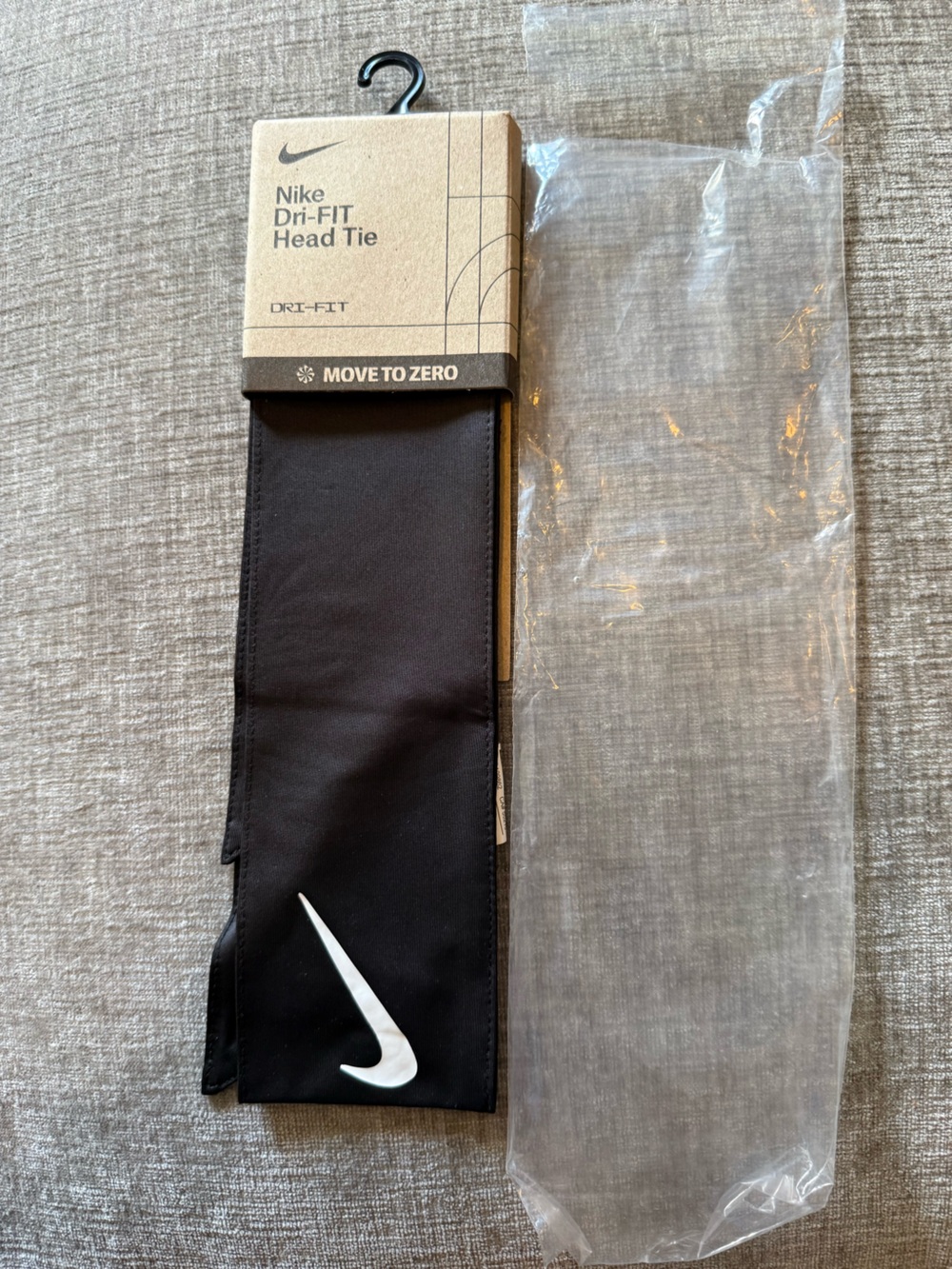 Nike Black Dri-FIT Head Tie with White Swoosh